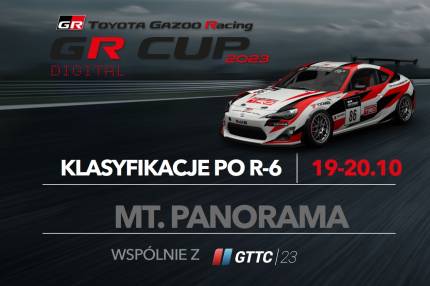 Klasyfikacje TOYOTA GR CUP DIGITAL 2023 po 6. rundzie na Mt. Panorama